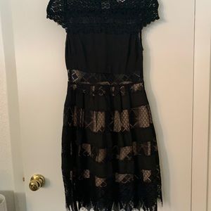 Foxiedox mini lace cap sleeve dress
